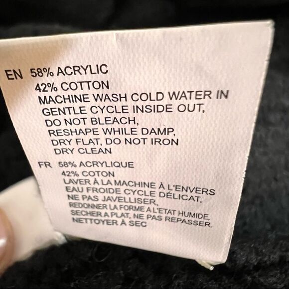 𝅺Seven Sisters  Black Turtleneck Cropped Sweater Size XS - Picture 8 of 9